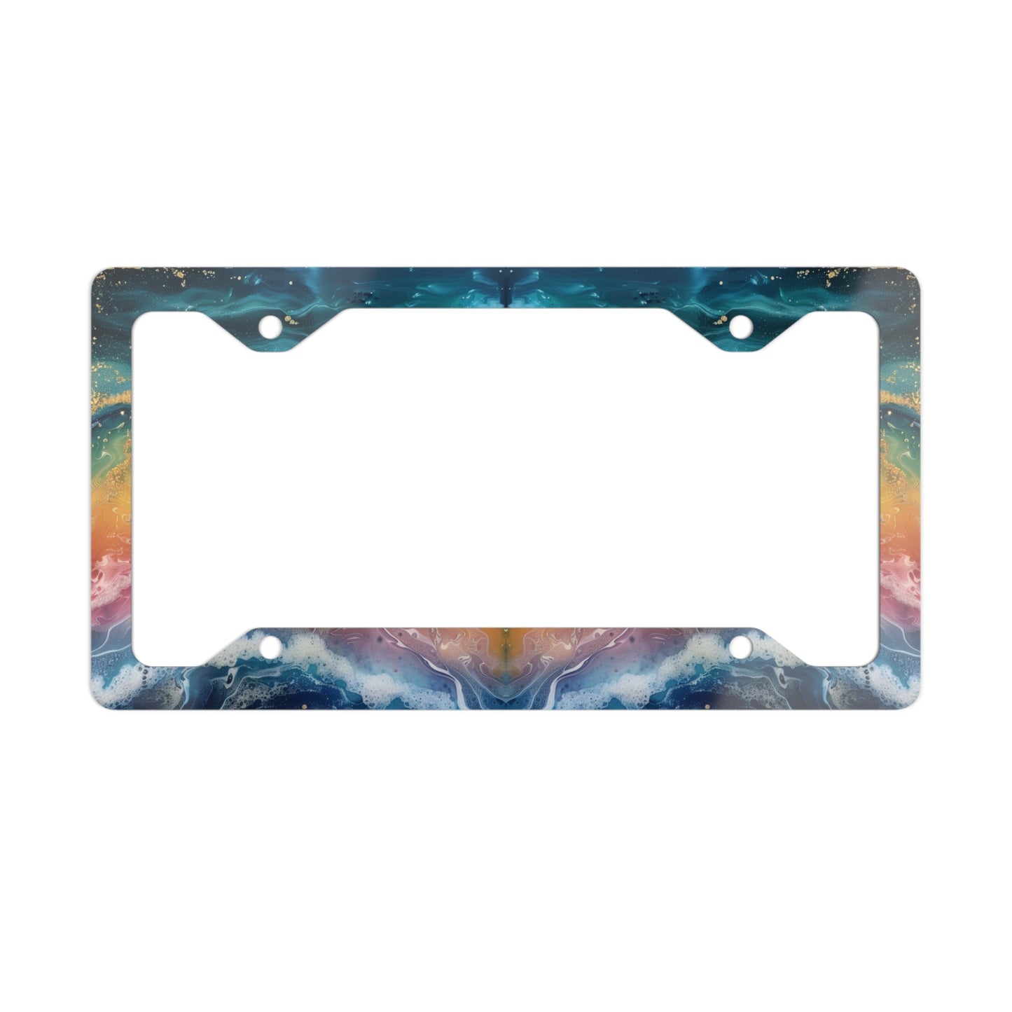 Rainbow Ocean License Plate Frame