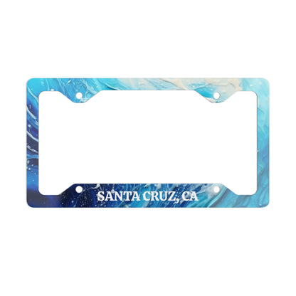 Santa Cruz California Ocean Waves Metal License Plate Frame