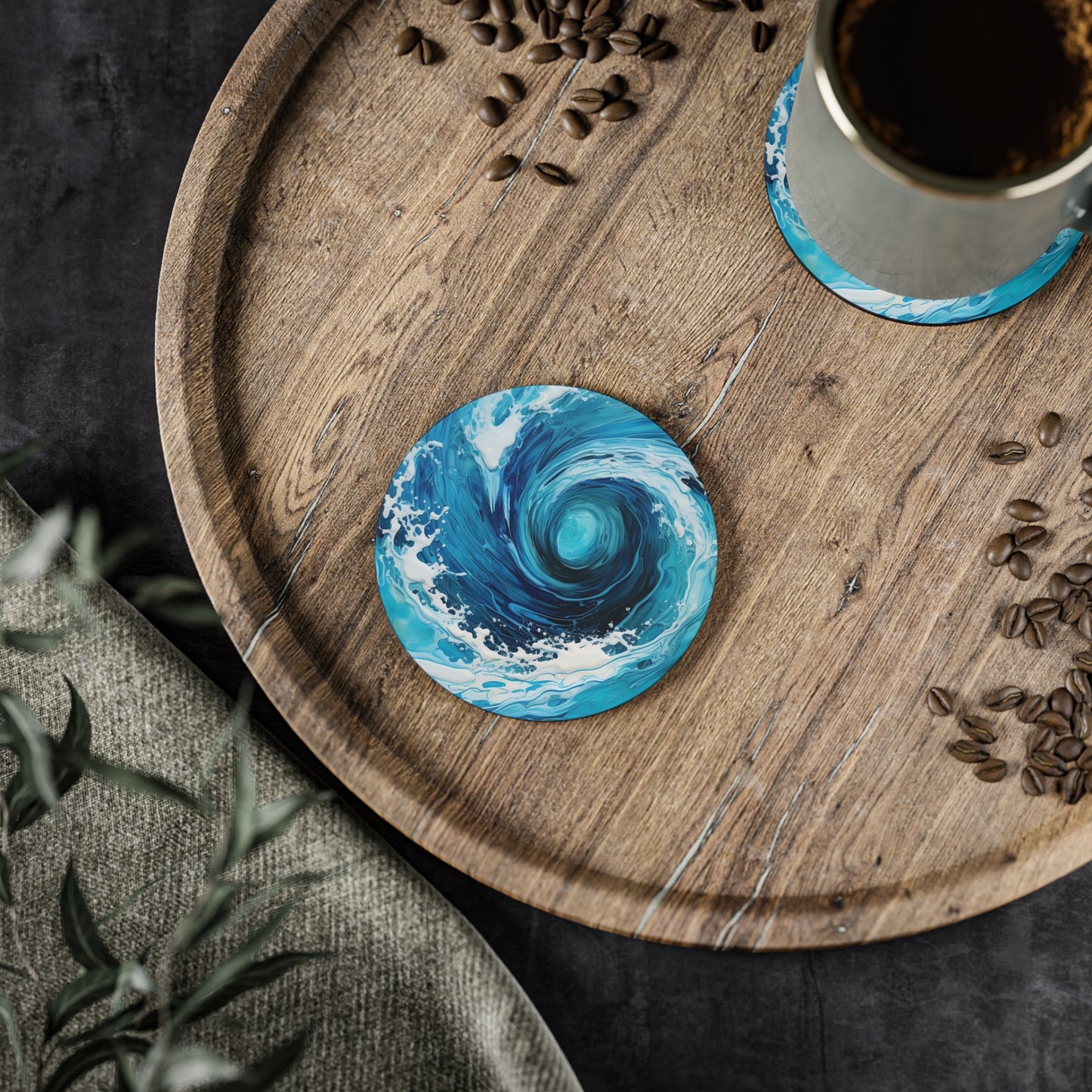 Ocean Wave Curl Coasters, Ocean Coasters