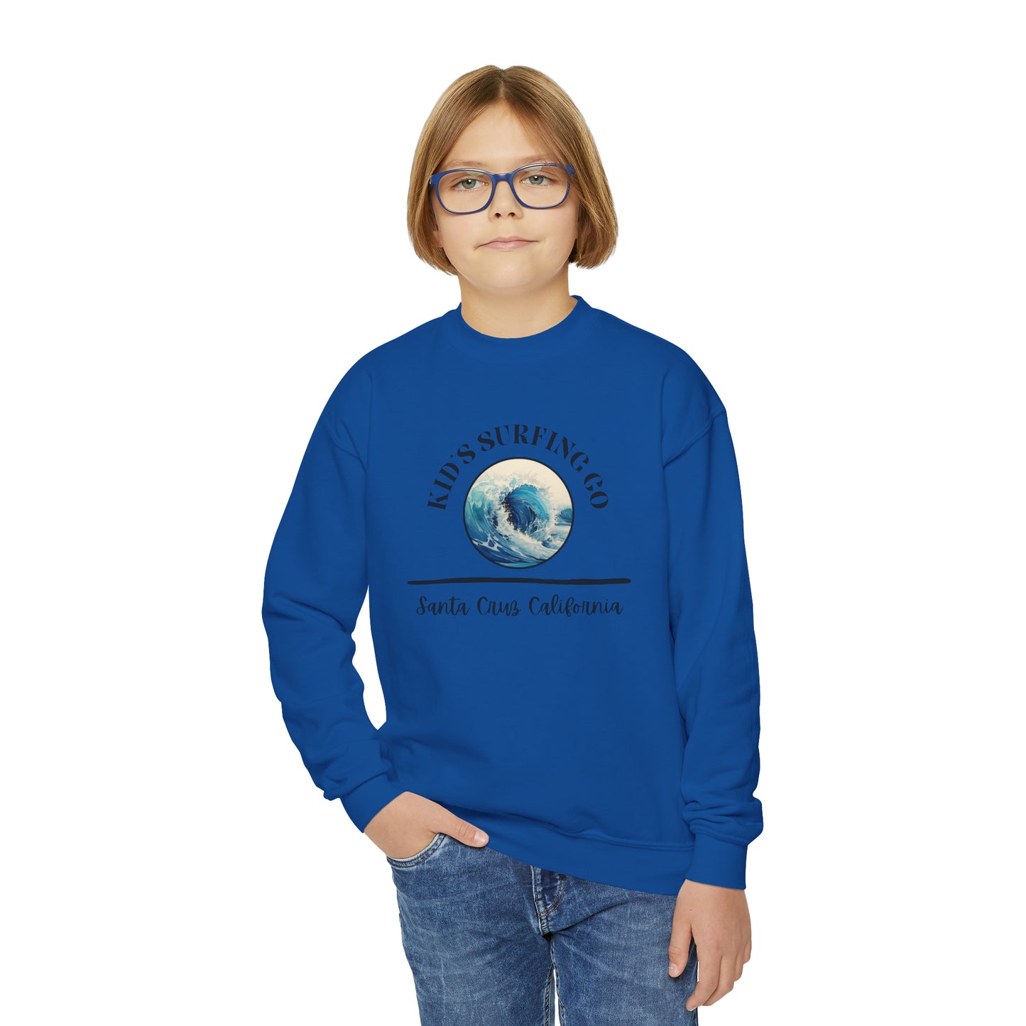 Kids Surfing Sweatshirt - Youth Crewneck Sweatshirt