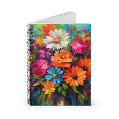 Bouquet of Flowers Notebook - Ruled Line, Flowers Notebook