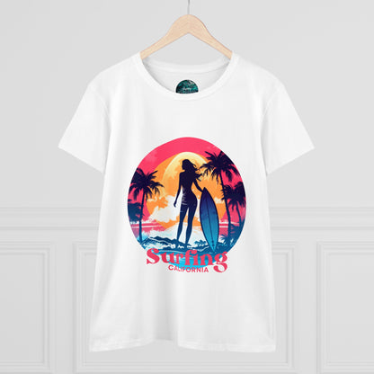 Surfing Shirt for Women, Hawaii Surf tee, Gift for Surfer, Surfer Women T-shirt, Women's Surf Tee