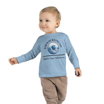 Kid Surfing Long Sleeved Shirt, Toddler Long Sleeve Tee