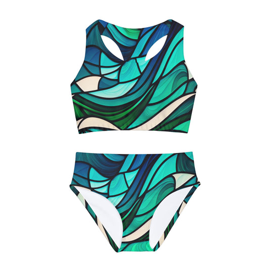 Ocean Art Girls Two Piece Swimsuit