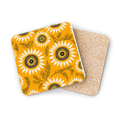 Sunflower Print Coasters, Flower Coasters