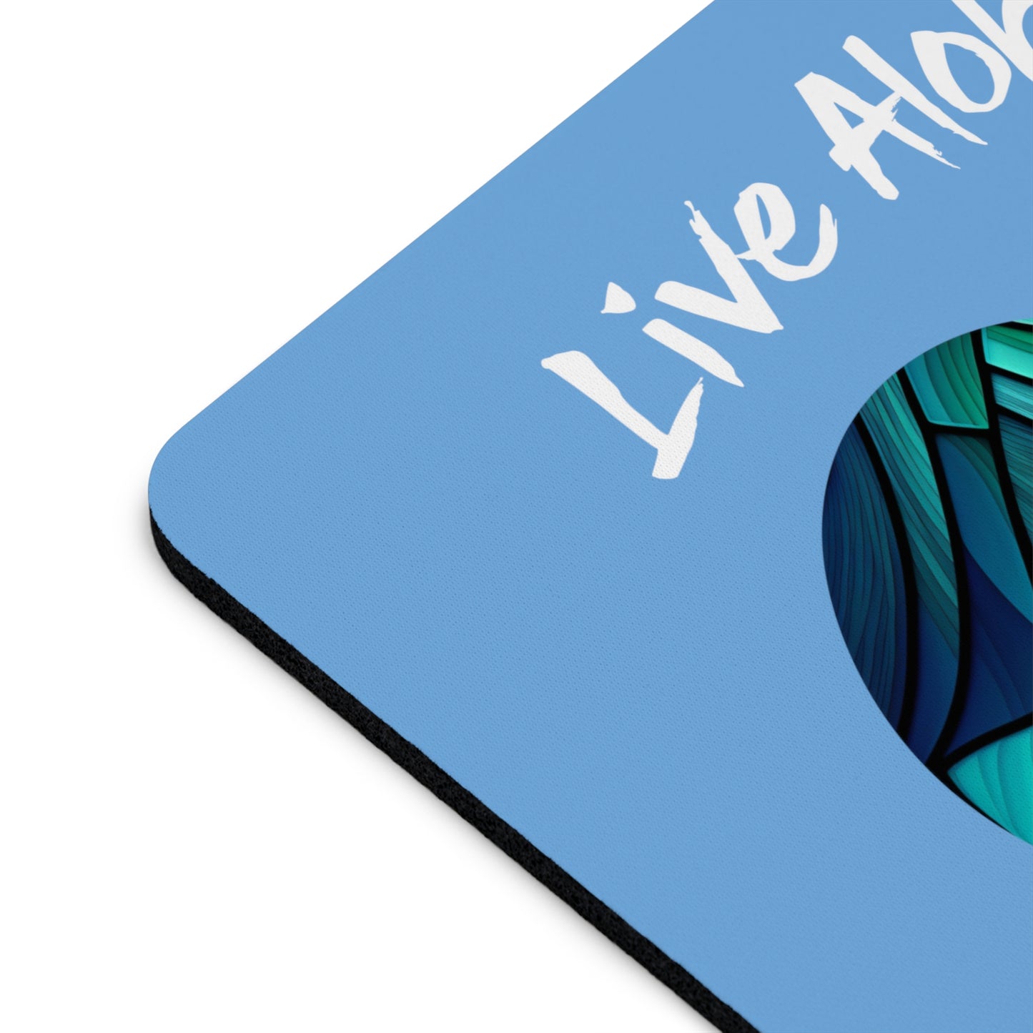 Live Aloha Hawaii Mouse Pad - Light Blue