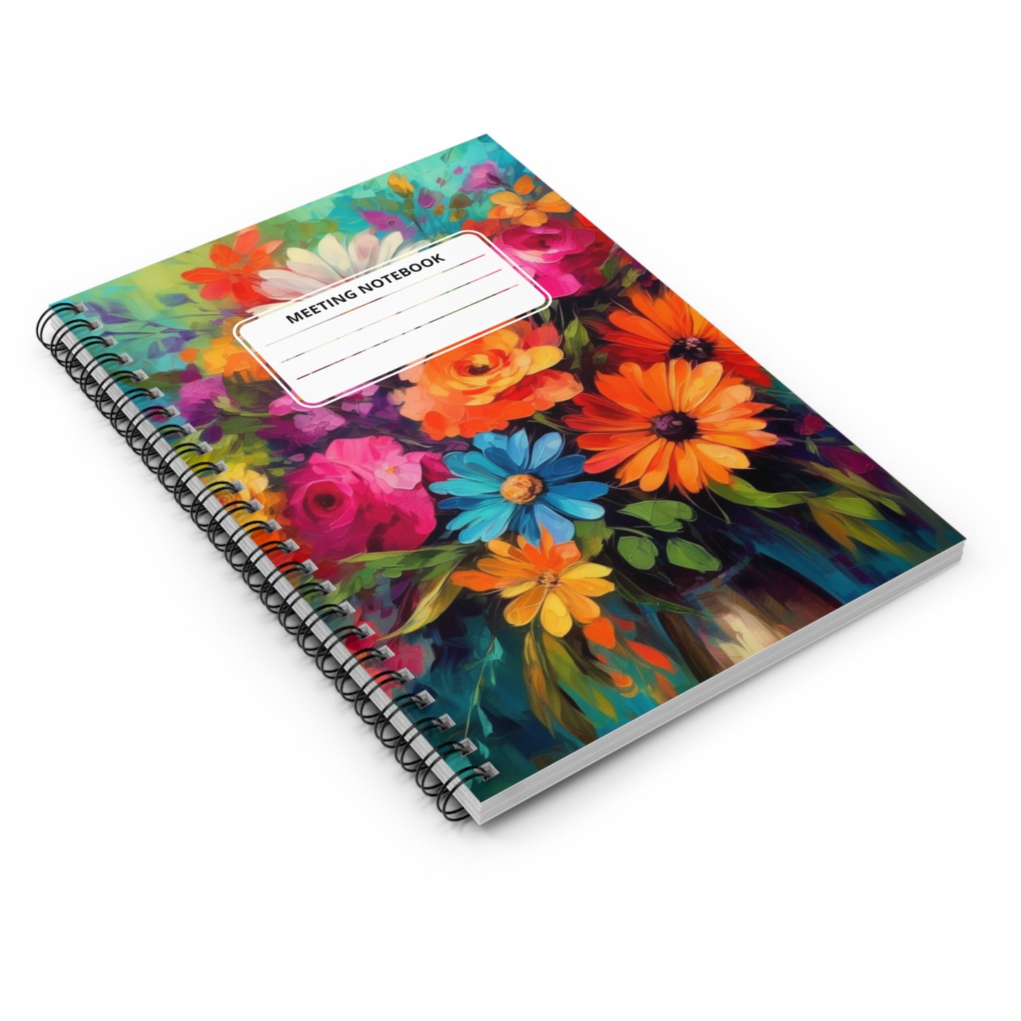 Bouquet of Flowers Meeting Notebook - Ruled Line, Flowers Meeting Notebook