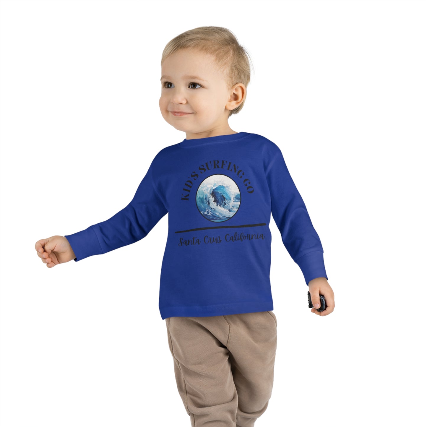 Kid Surfing Long Sleeved Shirt, Toddler Long Sleeve Tee