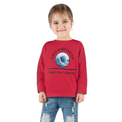 Kid Surfing Long Sleeved Shirt, Toddler Long Sleeve Tee