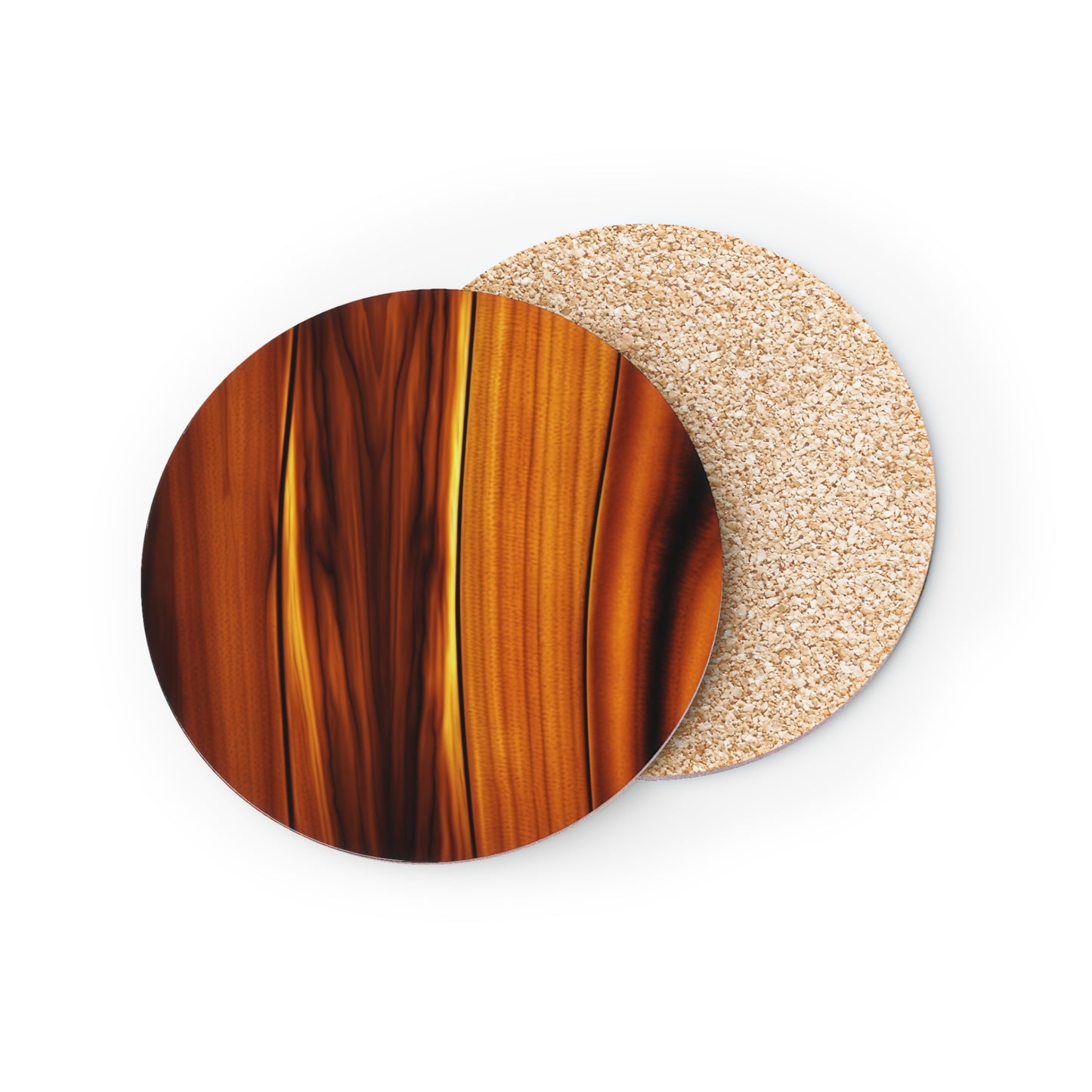 Koa Wood Print Coasters, Ocean Coasters