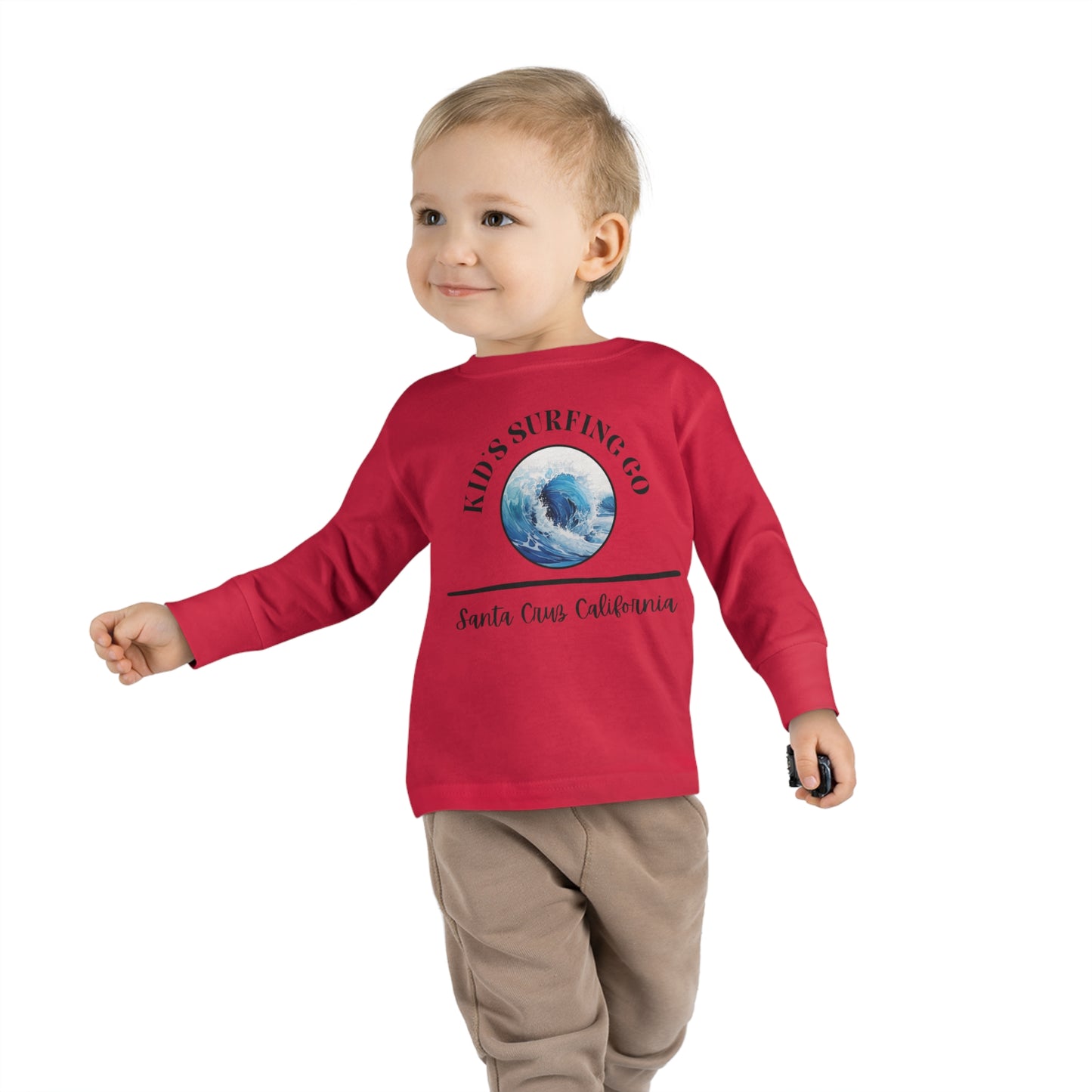 Kid Surfing Long Sleeved Shirt, Toddler Long Sleeve Tee