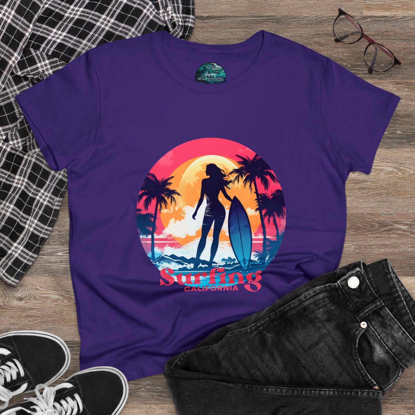 Surfing Shirt for Women, Hawaii Surf tee, Gift for Surfer, Surfer Women T-shirt, Women's Surf Tee