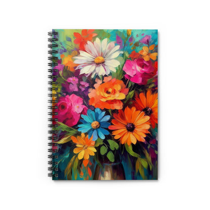 Bouquet of Flowers Notebook - Ruled Line, Flowers Notebook