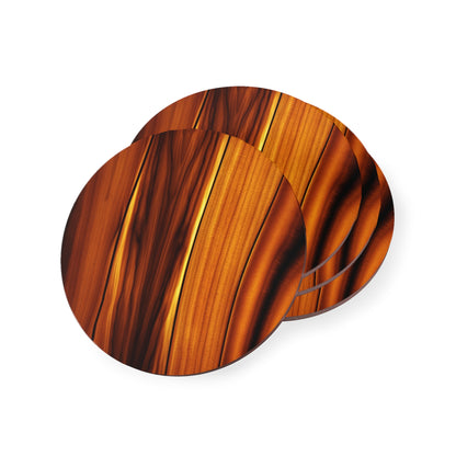 Koa Wood Print Coasters, Ocean Coasters