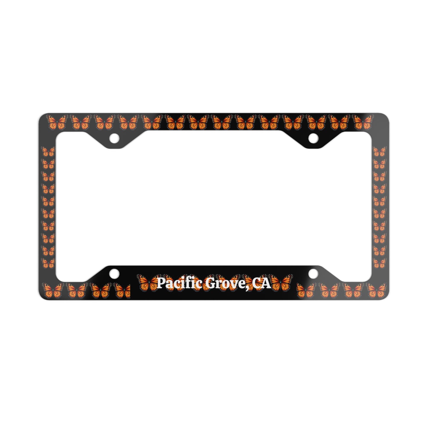 Pacific Grove Monarch Butterflies Metal License Plate Frame