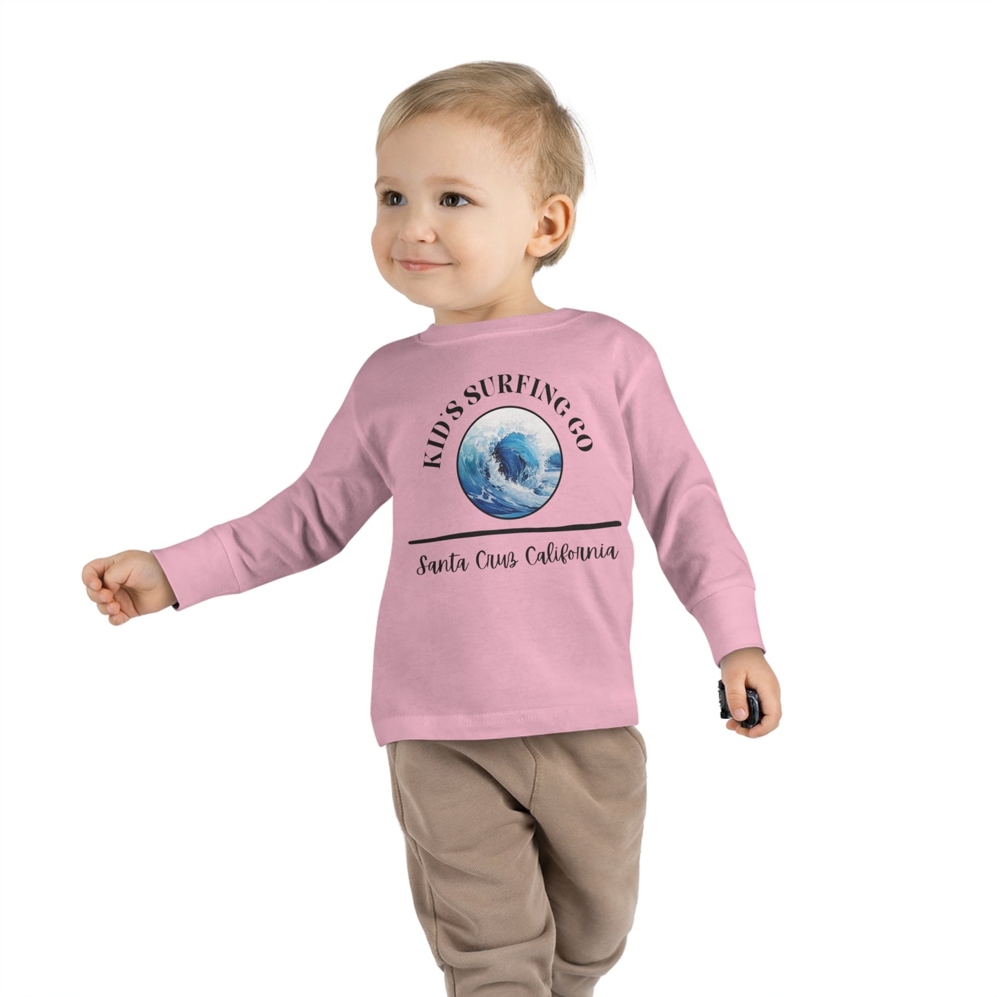 Kid Surfing Long Sleeved Shirt, Toddler Long Sleeve Tee