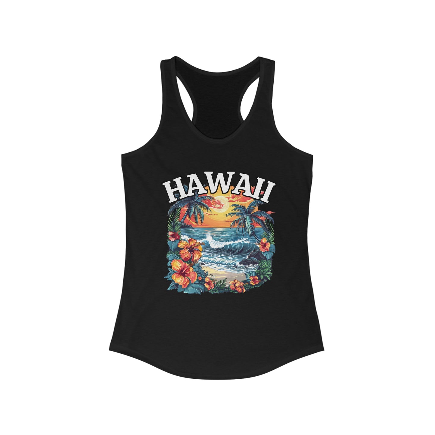 Hawaii Palm Trees Women's Racerback Tank Top