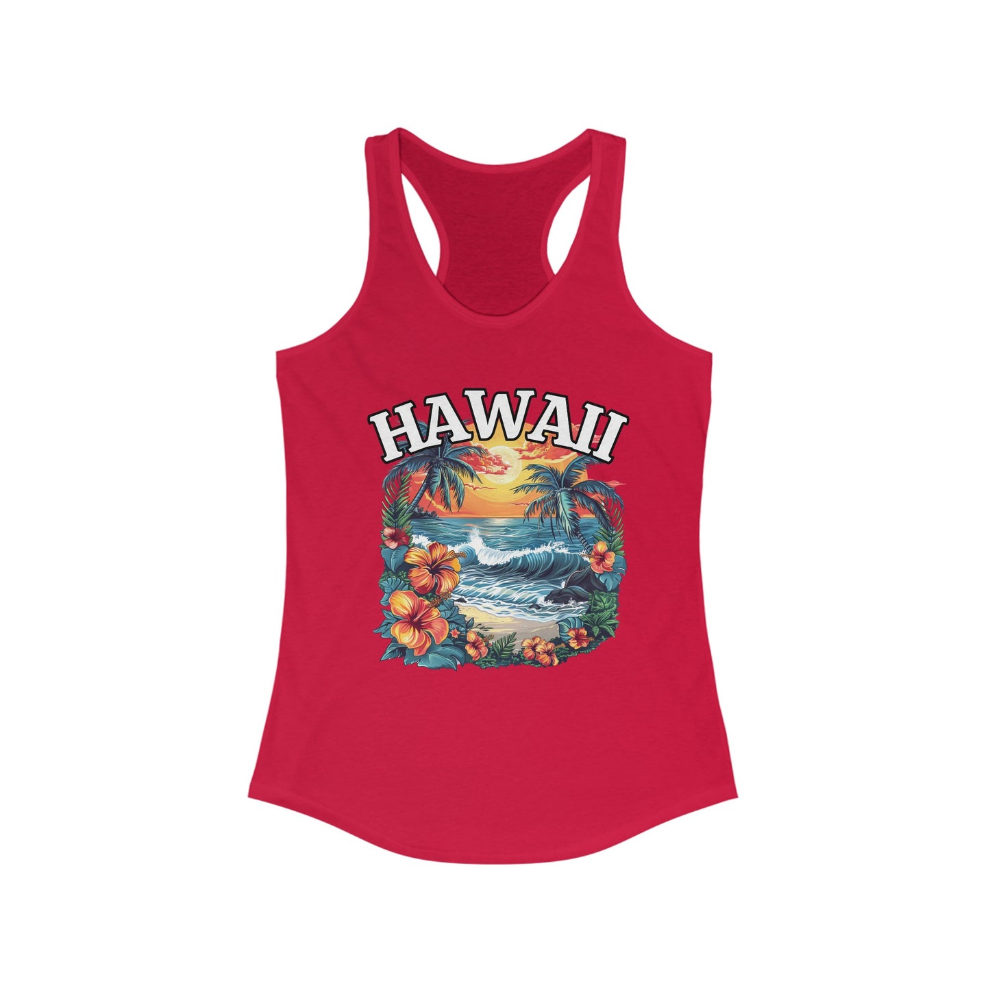 Hawaii Palm Trees Women's Racerback Tank Top