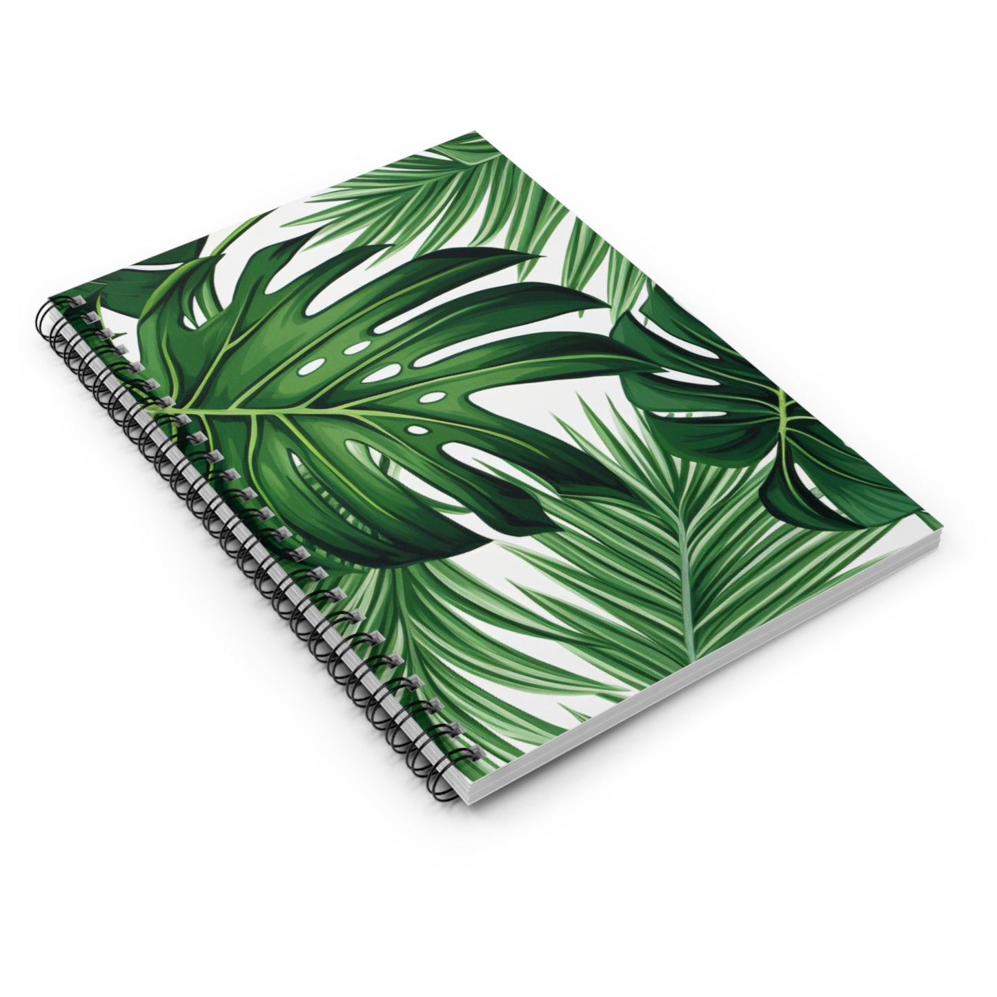 Tropical Spiral Notebook - Ruled Line, Palm Trees Notebook