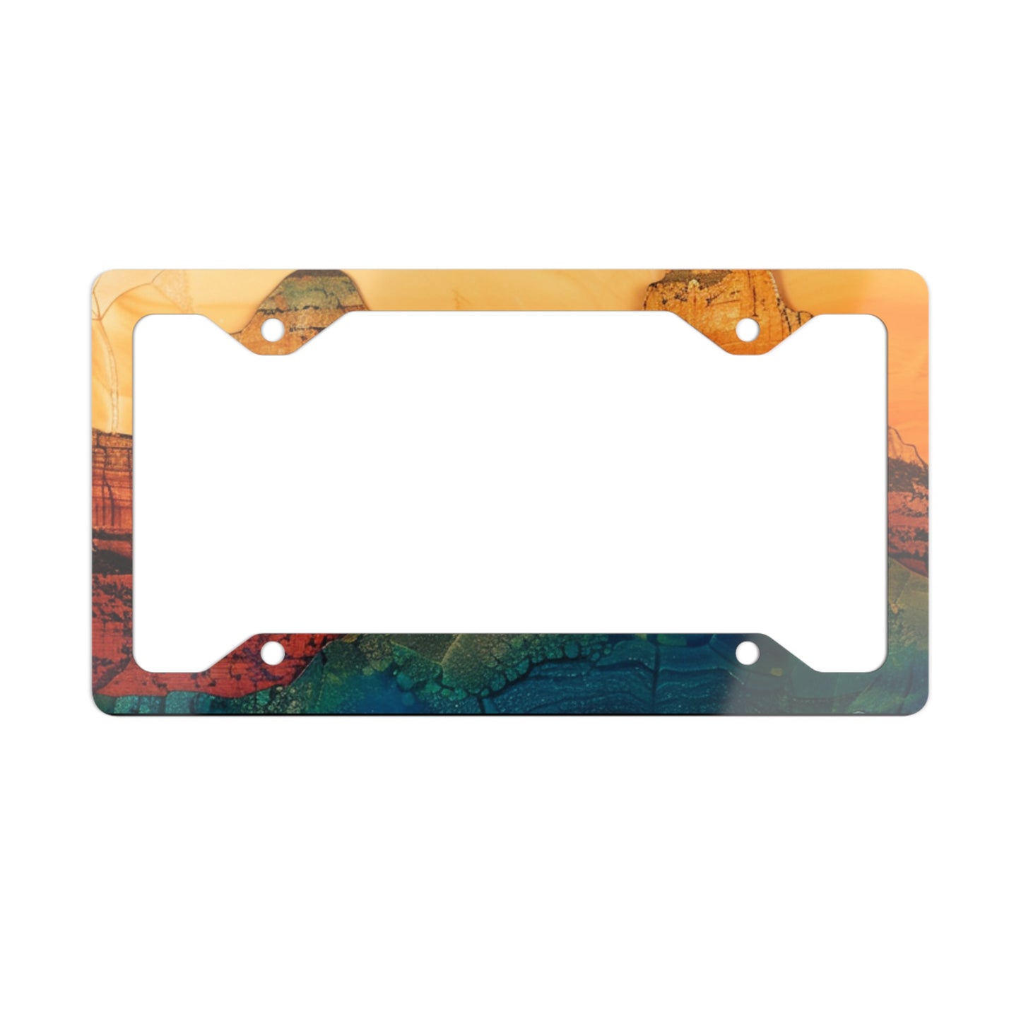 Earthy Mountain License Plate Frame, Hawaii License Plate Frame