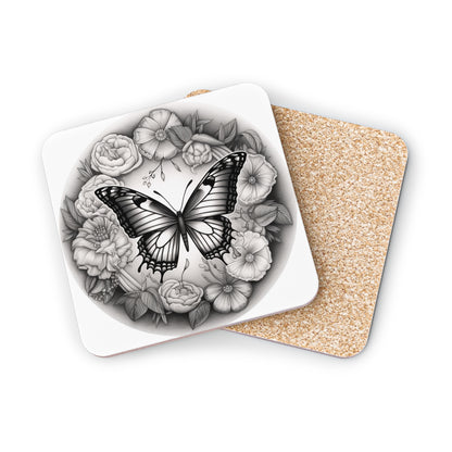 Black and White Monarch Butterfly Coasters, Boho Coasters