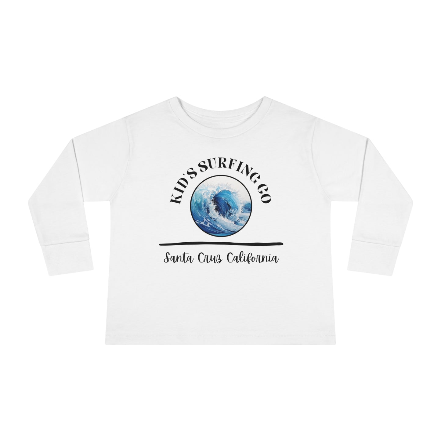 Kid Surfing Long Sleeved Shirt, Toddler Long Sleeve Tee