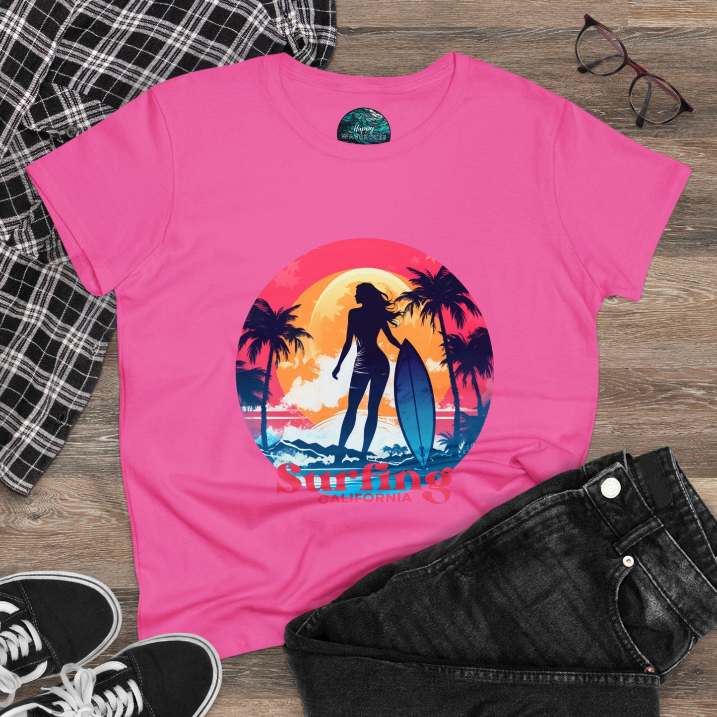 Surfing Shirt for Women, Hawaii Surf tee, Gift for Surfer, Surfer Women T-shirt, Women's Surf Tee