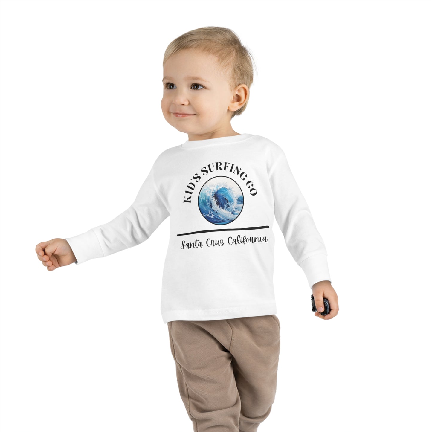 Kid Surfing Long Sleeved Shirt, Toddler Long Sleeve Tee