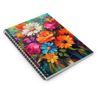 Bouquet of Flowers Notebook - Ruled Line, Flowers Notebook