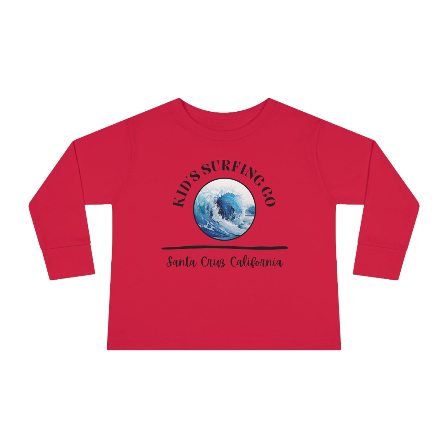 Kid Surfing Long Sleeved Shirt, Toddler Long Sleeve Tee