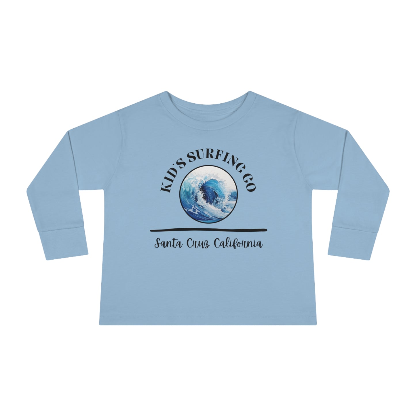 Kid Surfing Long Sleeved Shirt, Toddler Long Sleeve Tee