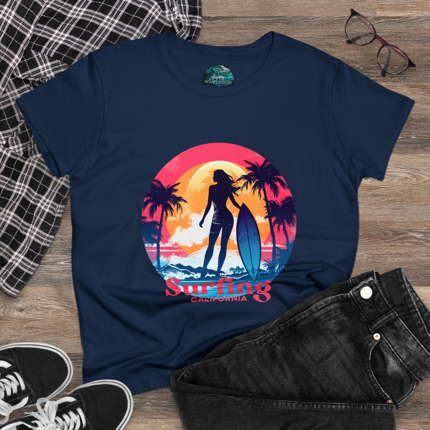 Surfing Shirt for Women, Hawaii Surf tee, Gift for Surfer, Surfer Women T-shirt, Women's Surf Tee