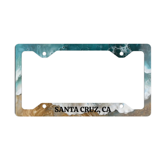 Santa Cruz Sand and Ocean Waves License Plate Frame