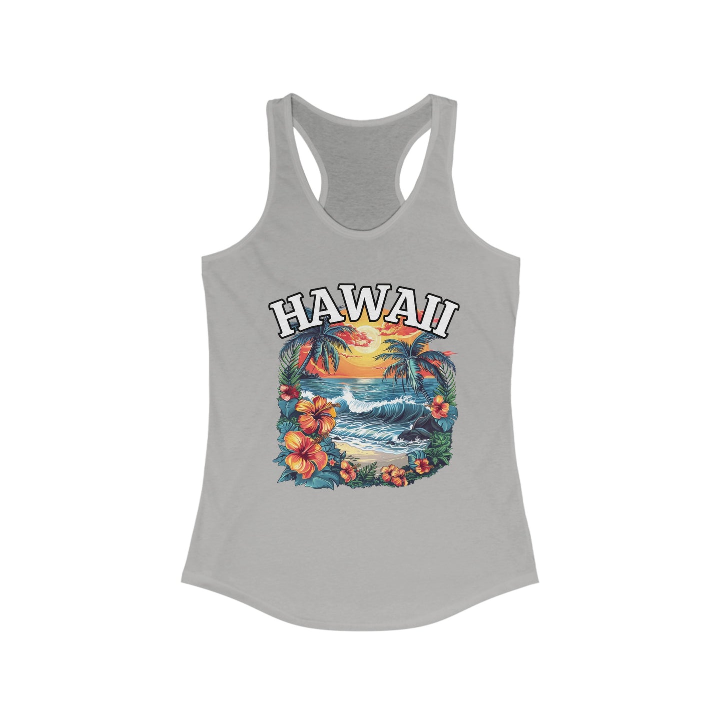 Hawaii Palm Trees Women's Racerback Tank Top