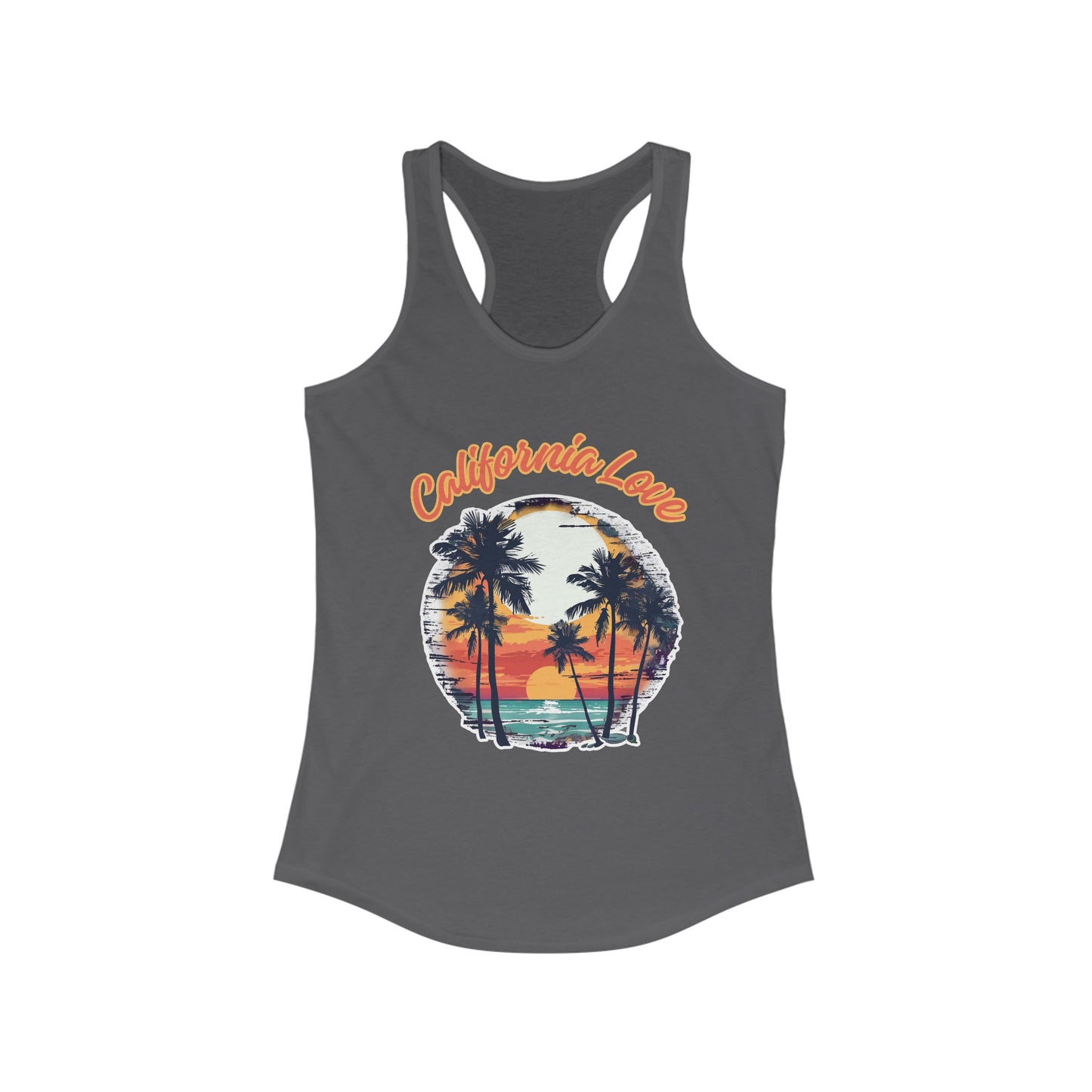 California Love Palm Trees Women's Racerback Tank Top