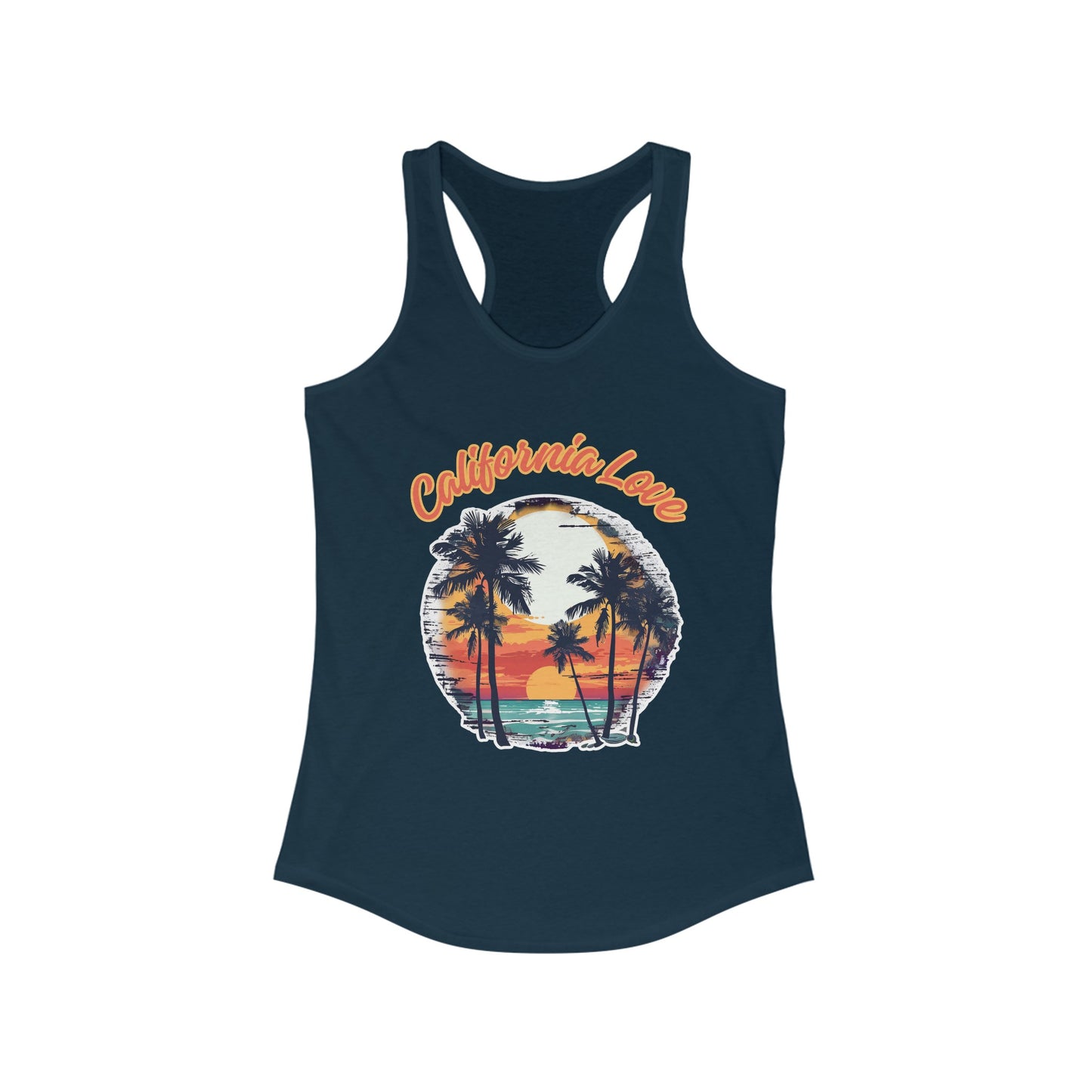 California Love Palm Trees Women's Racerback Tank Top