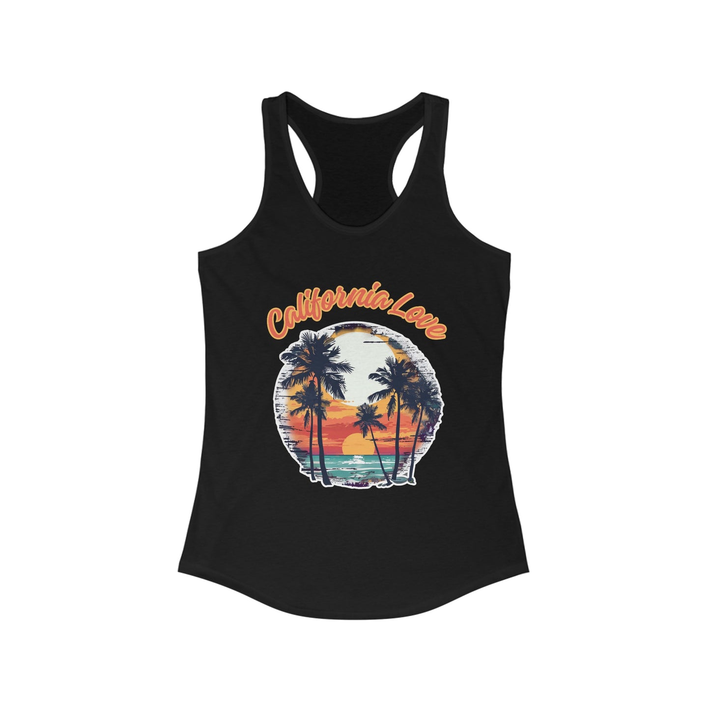 California Love Palm Trees Women's Racerback Tank Top