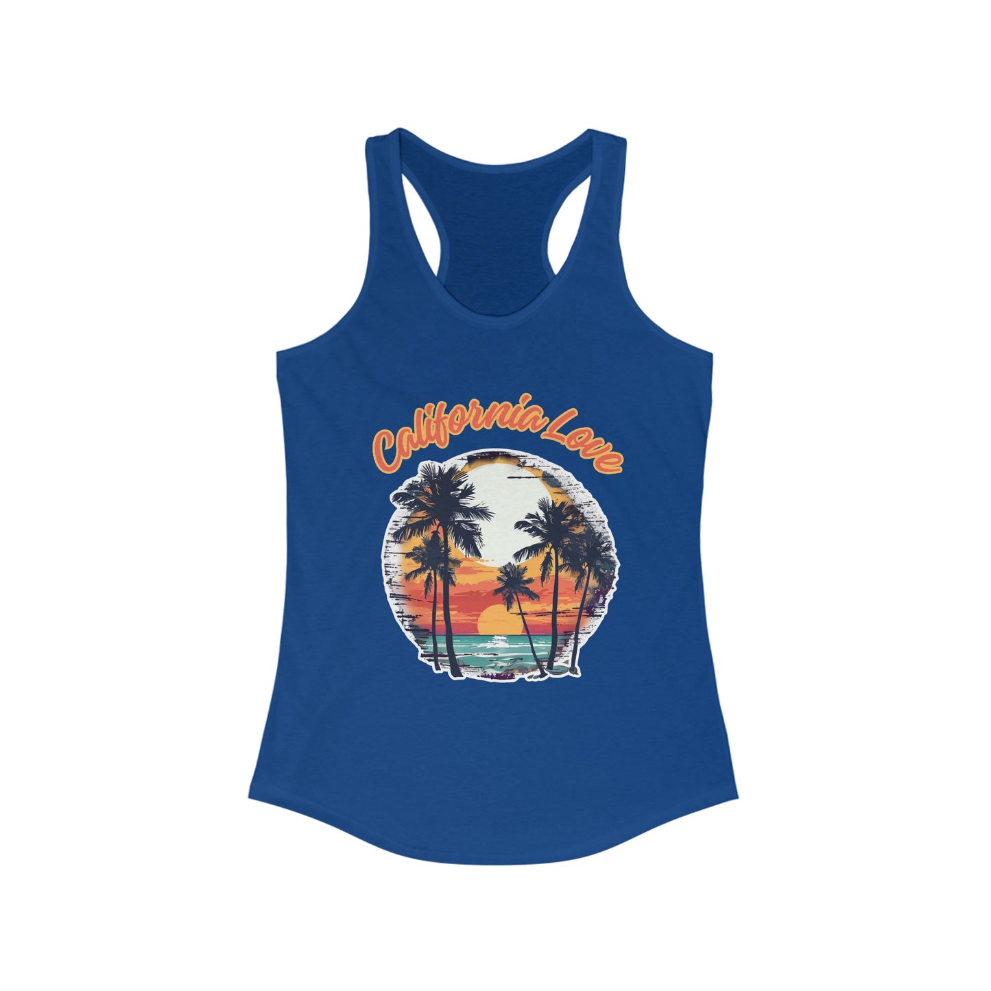 California Love Palm Trees Women's Racerback Tank Top