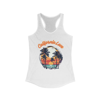 California Love Palm Trees Women's Racerback Tank Top