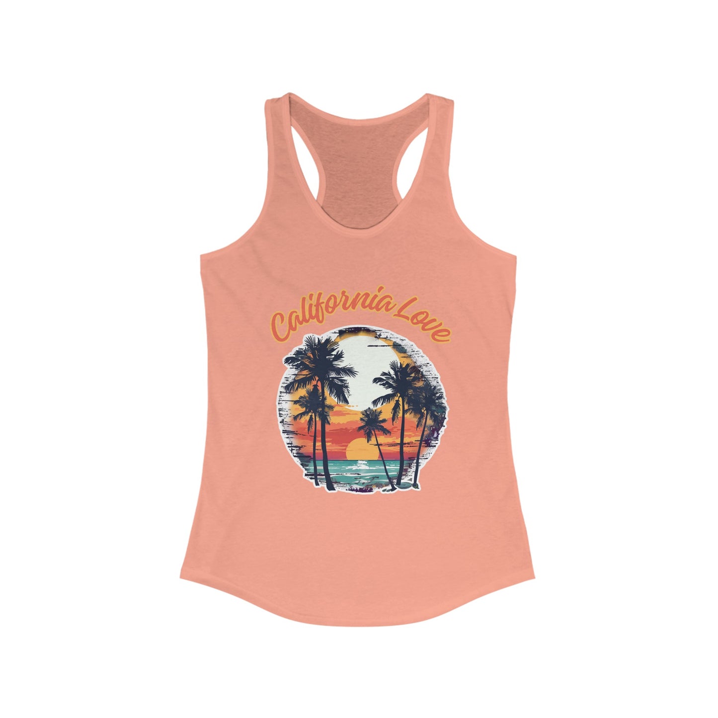 California Love Palm Trees Women's Racerback Tank Top