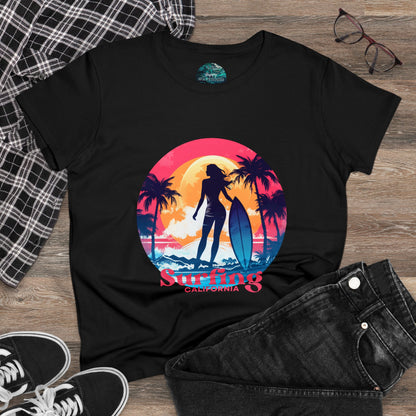 Surfing Shirt for Women, Hawaii Surf tee, Gift for Surfer, Surfer Women T-shirt, Women's Surf Tee