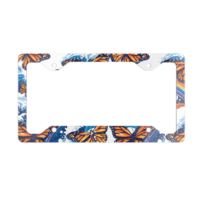 Monarch Butterfly and Ocean License Plate Frame