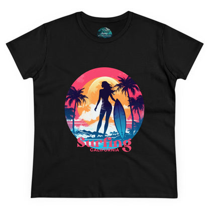 Surfing Shirt for Women, Hawaii Surf tee, Gift for Surfer, Surfer Women T-shirt, Women's Surf Tee