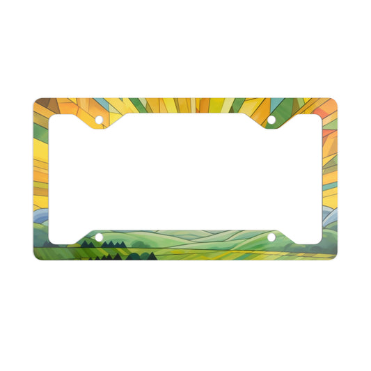 Sunrise Metal License Plate Frame, Outdoors License Plate Frame